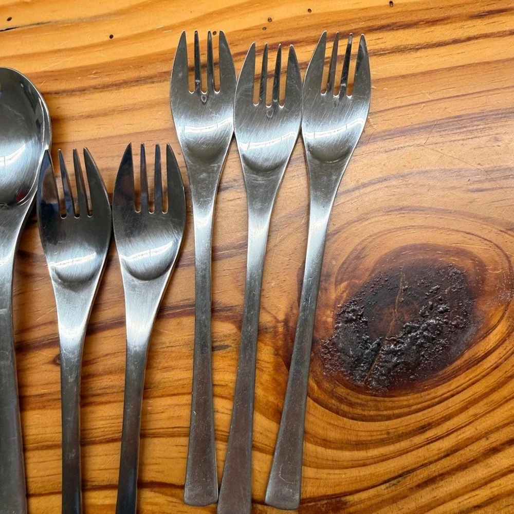 Dalia Olympia‎ Spain 18/10 Stainless Steel Flatware 9pc Spoons Forks MCM 60s